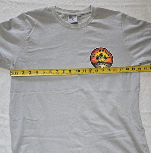 St Thomas T Shirt Adult Size Small Gray Graphic Print Souvenir - Picture 5 of 6