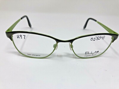 Ella Laguna Beach Eyeglasses Frame 701083 50 62-17-135 Olive Green Full Rim HE87
