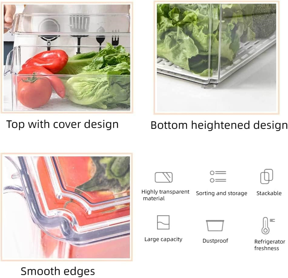 Sightday 10 Pack Fridge Organisers With Lids,Fridge Storage Containers