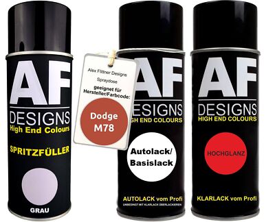 Spritzfüller Set für Dodge M78 Copper Canyon Metallic Klarlack Spritzfüller Grun