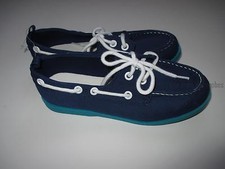 Gymboree Beach Buddies Blue Canvas Boat Shoes KID Boys 10 NEW NWT