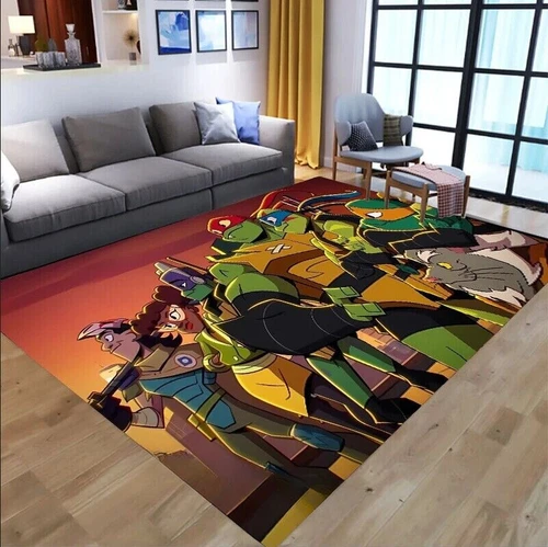 Alfombra Infantil Moderna 3D Mutante Ninja Tortugas Alfombra Interior Alfombra Suelo - Imagen 4 de 9