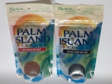 Palm Island Premium Sea Salt - Red Gold or Black Lava, 4 oz