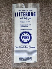 Vintage Pure Oil Company Dealer Service Station Litterbags