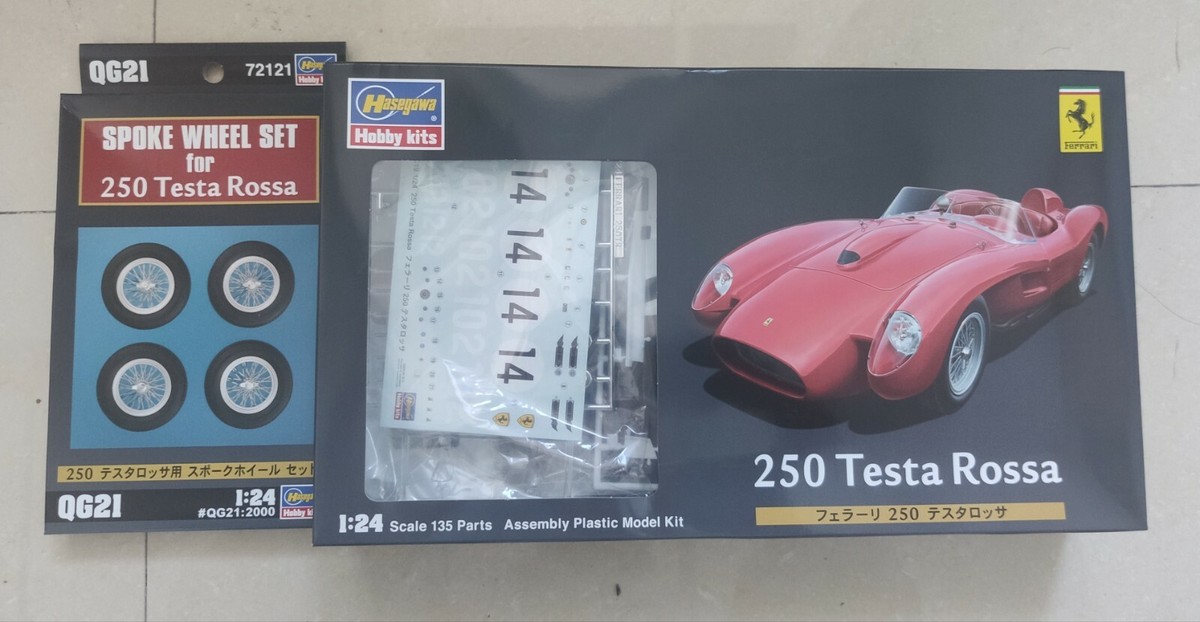 Hasegawa HC-19 1/24 Ferrari 250 Testa Rossa& QG21Spoked Wheel Kit 