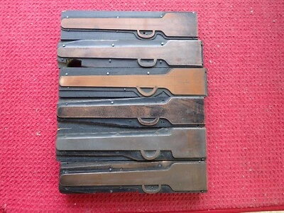 Six (6) Fraternal Order Masonic Sword Case Copper Print Blocks - Image 1 of 4