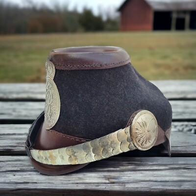 100% Genuine Leather German Police Shako WW2 Helmet Collectible