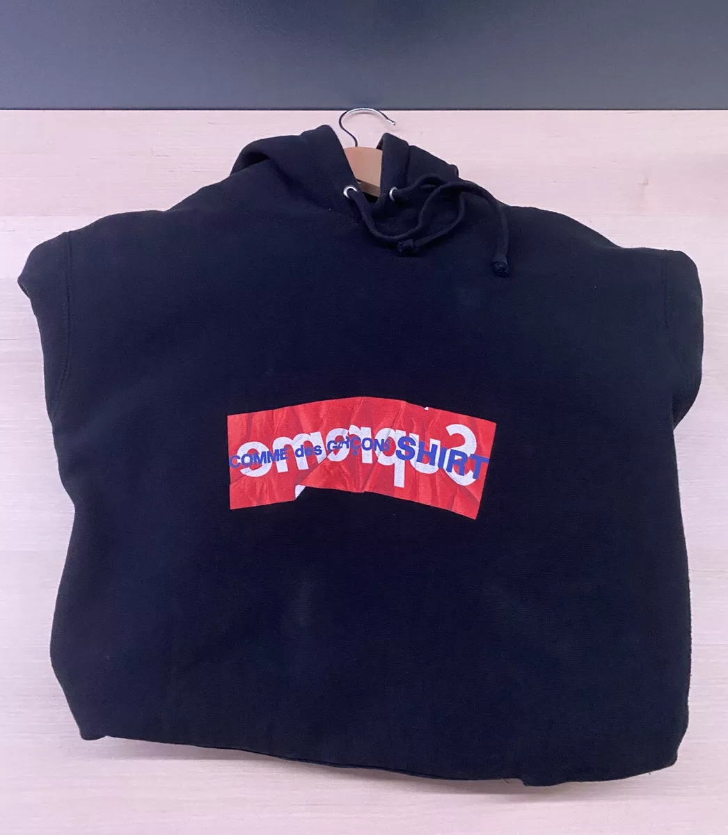 Supreme x CDG Box Logo Hooded Sweatshirt – Black – Medium | eBay