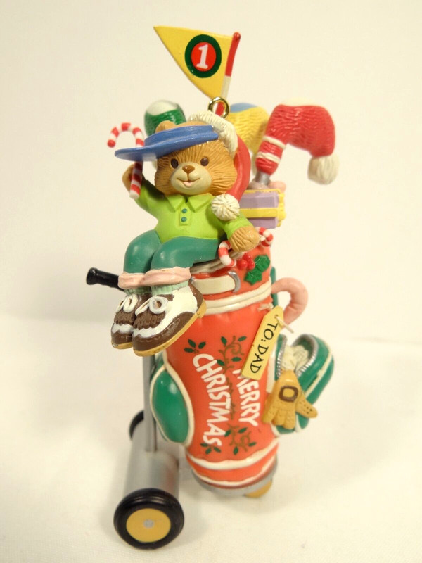 Golf Bag To: Dad Merry Christmas Ornament 1994 Matrix Industries