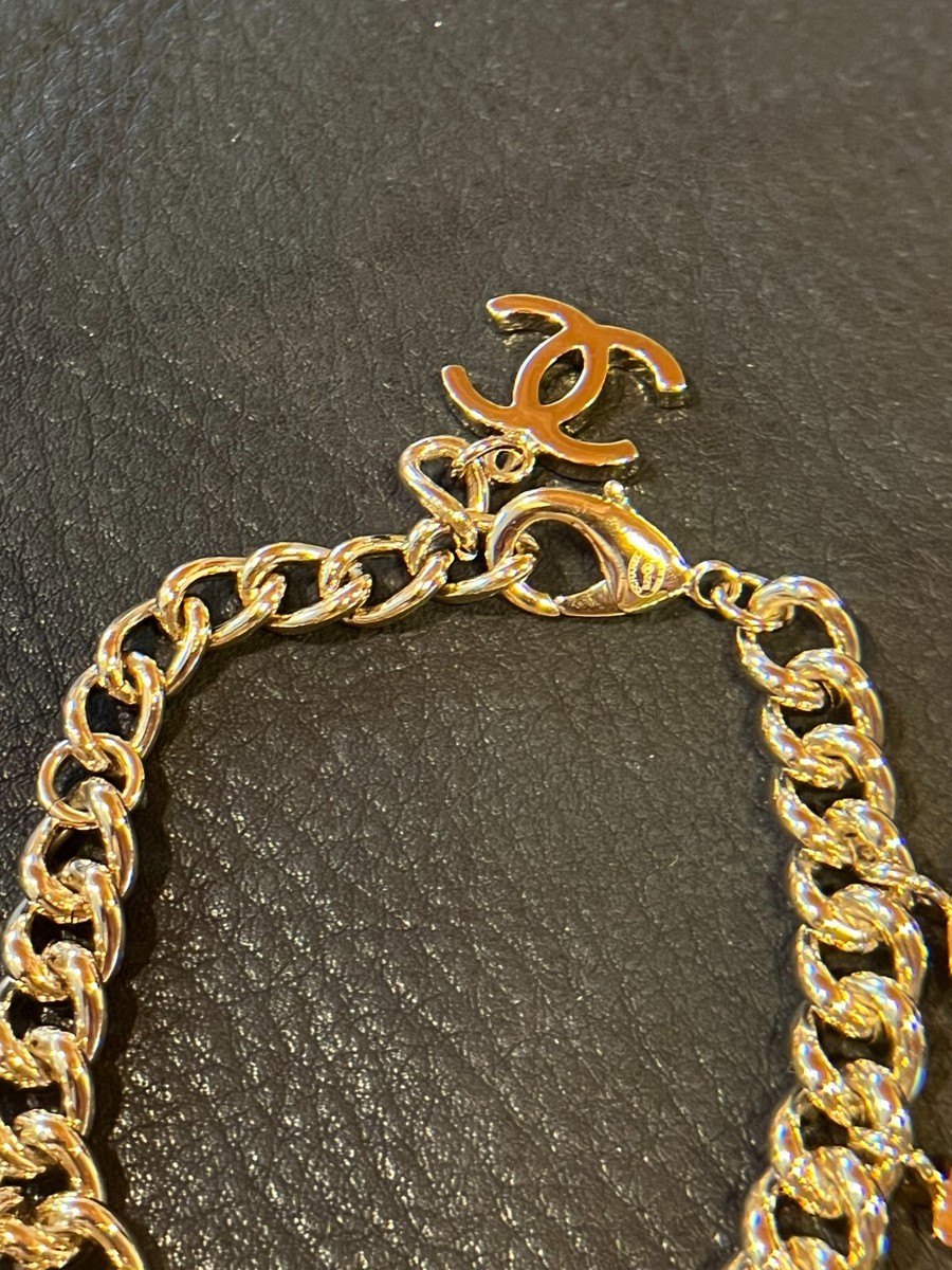 CHANEL Bracelet Bangle AUTH Coco CC Chain Logo Cocomark CHANEL Bracelet Bangle AUTH Coco CC Chain Logo Cocomark