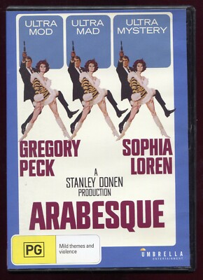 Arabesque R4 DVD 60s Mystery Thriller Sophia Loren Gregory Peck