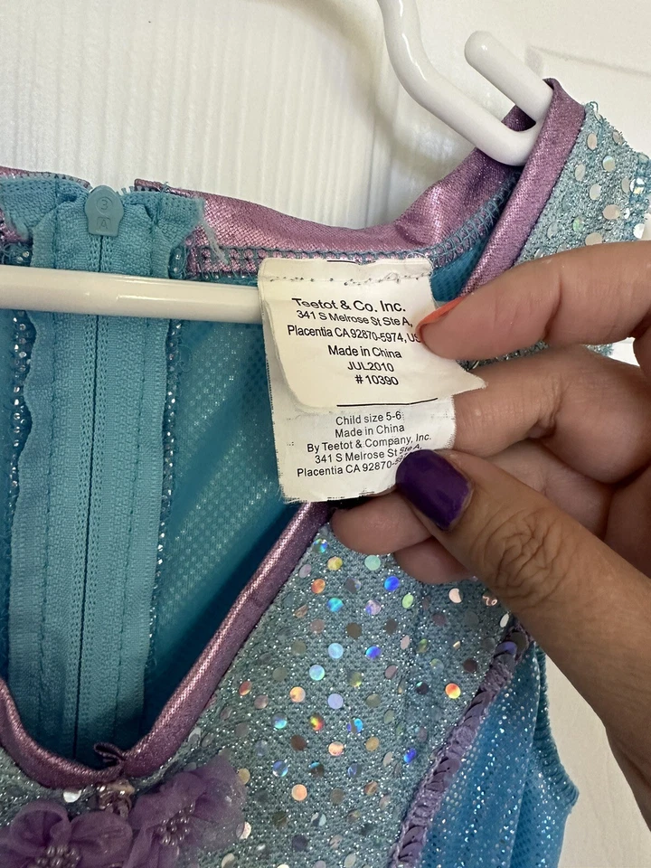 Vestido Disfraz Sirena Niñas Talla 5/6 Halloween Foto 3 de 3