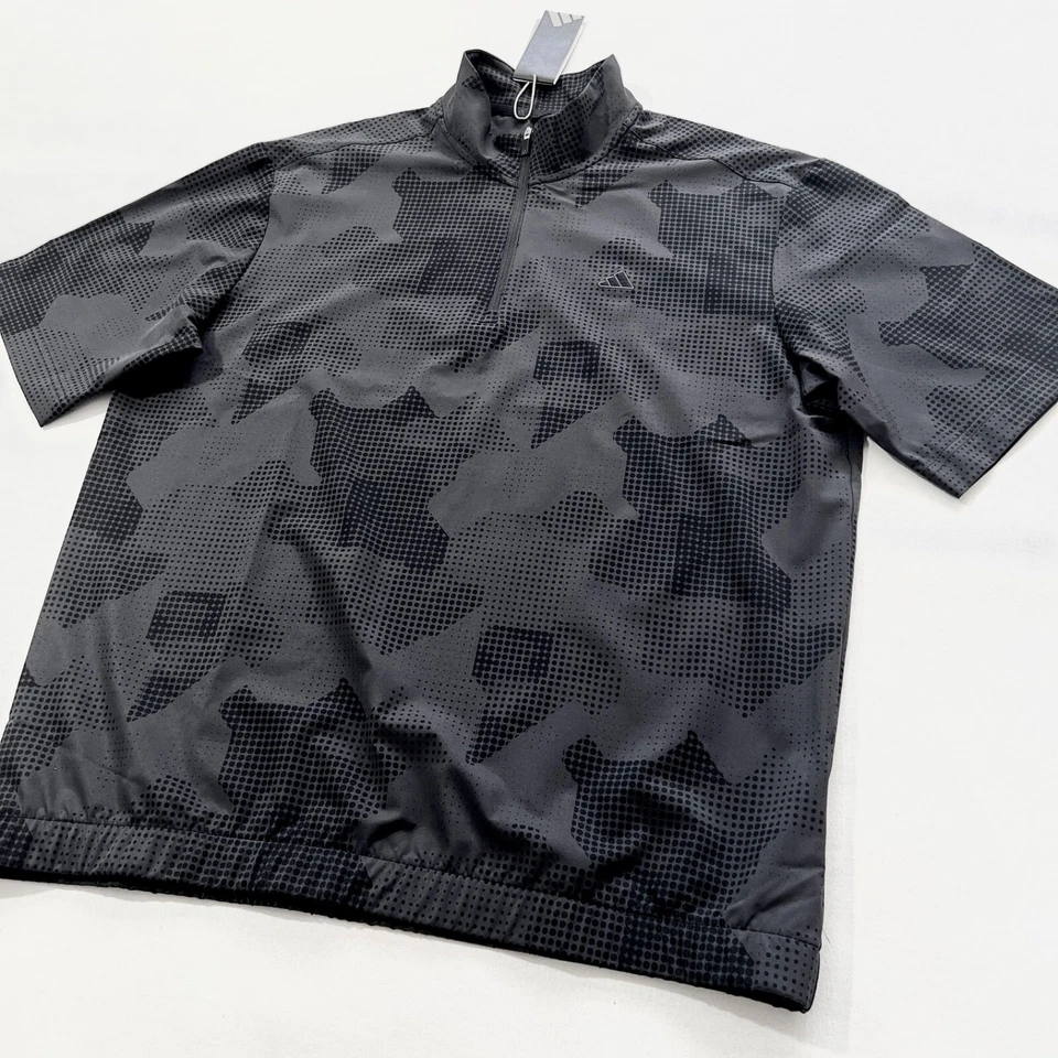 $100 NWT Men's ADIDAS Golf Black DWR Water-Repellent Pullover Shirt Top LARGE - Image 4 of 4