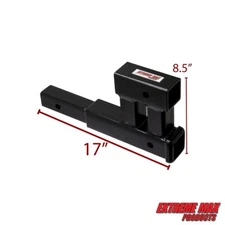 Extreme Max 5001.6527 Dual Tow Hitch Extension for 2" Receiver - 4,000 lbs. GTW