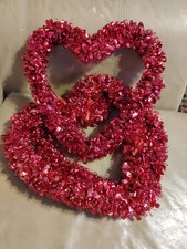 Set Of 3 Valentine Heart Shaped Wreaths