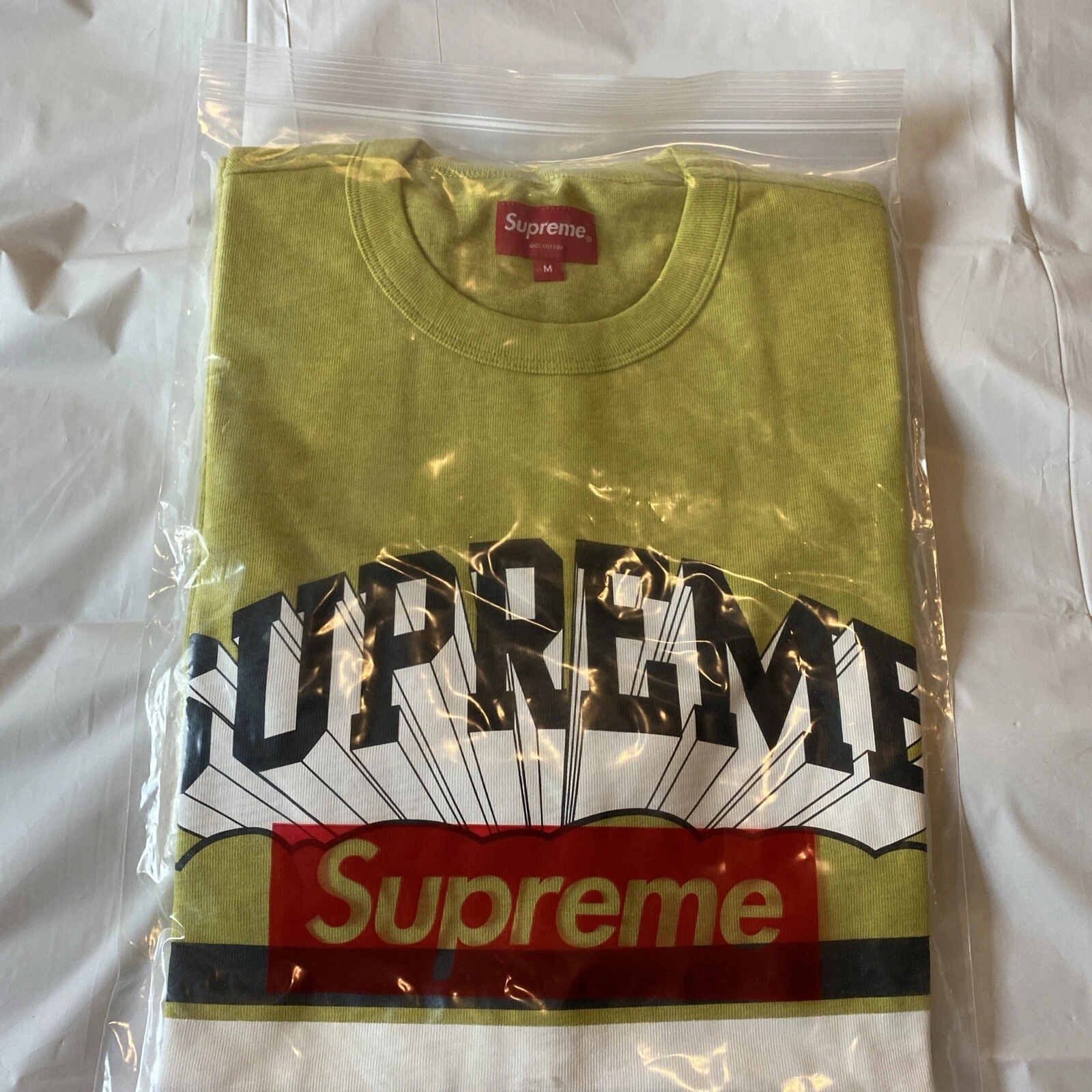T shirt AUTHENTIQUE Supreme NY SS19 CLOUD ARC NEUF   HEATHER SOUFRE   Medium