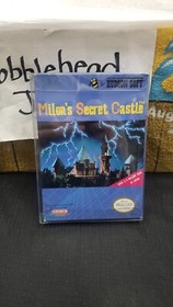 CIB MILON'S SECRET CASTLE NINTENDO NES VIDEO GAME COMPLETE BOX W/ PROTECTOR CASE