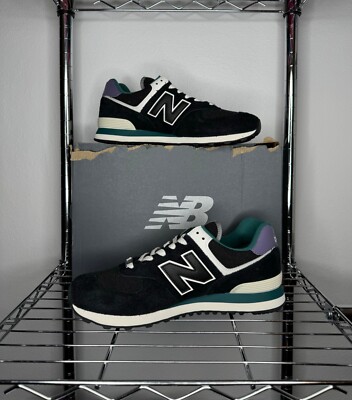 Men's - New Balance 574 'Black Purple Teal' U574LV2 | eBay