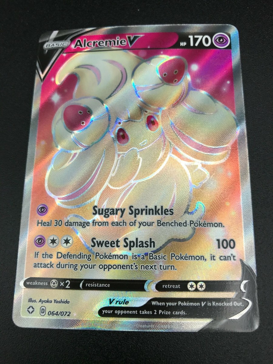 alcremie v pokemon card Alcremie V 064/072 Shining Fates NM Full Art Ultra Rare Pokemon Card