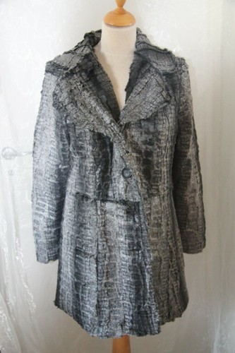 LES FEES DU VENT - Manteau fourrure synthétique gris taille 44 neuf - Imagen 2 de 5