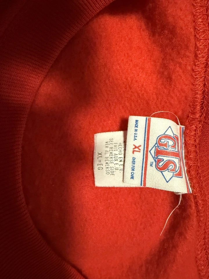 GTS 红色芝加哥公牛队运动衫 XL 码 NBA 篮球复古美国制造 — 第 4/4 张图片