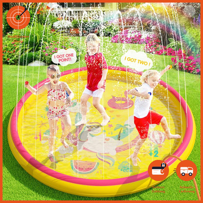 Wasserspielzeug Splash Pad 170cm Sprinkler Wasser-Spielmatte für Garten Sommer