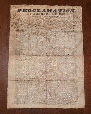 Andrew Jackson Proclamation Welsh Harrisburg Pa Broadside Nullification 1832