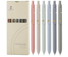 Ddaowanx Gel Pens, 6 Pcs 0.5mm Quick Dry Black Ink Pens Fine Point Smooth Writin