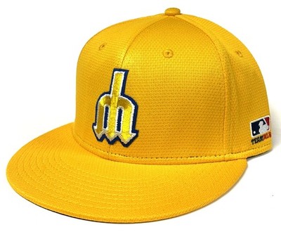 Seattle Mariners MLB OC Trident Throwback Q3 Yellow Hat Cap Men's Adjustable