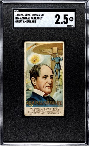 1888 N76 Duke #11 Admiral Farragut — SGC 2.5