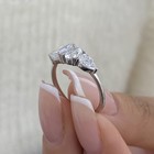 1.5ct Multishape Fashion Ring White Gold 14K Labcreated Diamond F/VS — photo 2