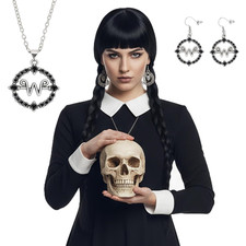 Multiple Cosplay Halloween Wigs, Long Braid Pigtail Wig for Wednesday Addams etc