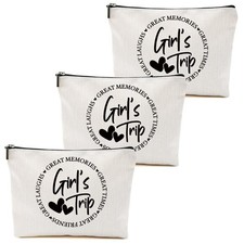 3Pcs Girls Trip Gifts Favors, 2026 Girls Weekend Gifts Funny Makeup Bag, Best...