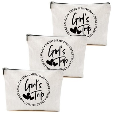 3Pcs Girls Trip Gifts Favors, 2026 Girls Weekend Gifts Funny Makeup Bag, Best...