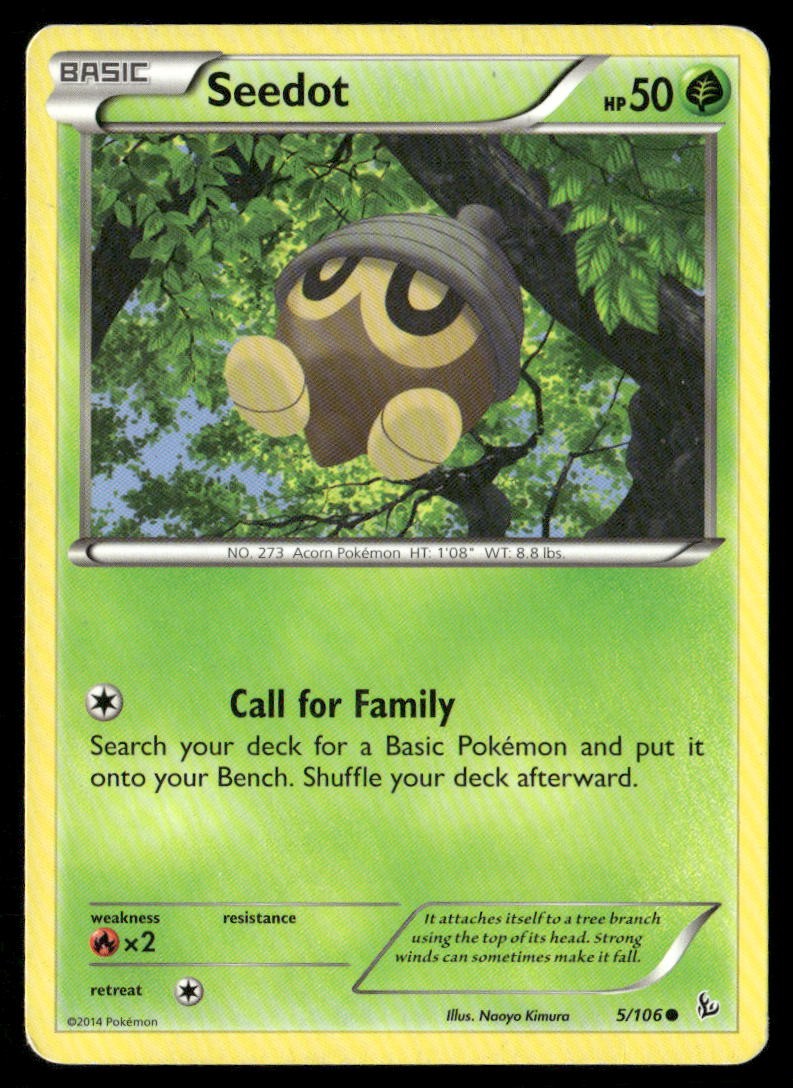 Seedot Flashfire 5/106 Common Pokemon Heavily Played