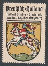 (BL) Poland vintage Coat of Arms Herald poster stamp Paslek (Preubisch Holland)