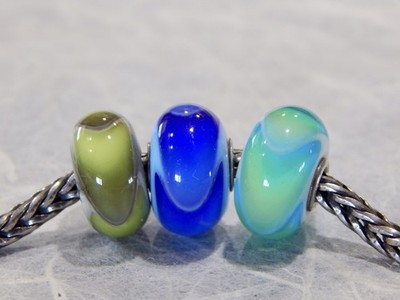 TROLLBEADS Blue Armadillo BEAD #2 Only RETIRED 2013 MUSEUM RARE (ONE BEAD) NEW!