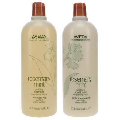 Aveda Rosemary Mint Purifying Shampoo 33.8 oz & Rosemary Mint Weightless