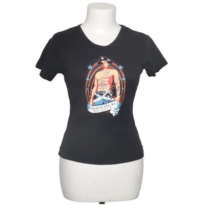 Kingkerosin, T-shirt, Größe: M, Schwarz, Baumwolle, Print, Damen #dxF