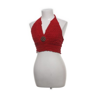 Neckholder Top, Größe: S/M, Rot, Damen #eto