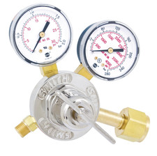 Smith 30-20-540 Regolatore Ossigeno CGA-540+30-15-520 Acetilene CGA-520+Calibri+Tubo