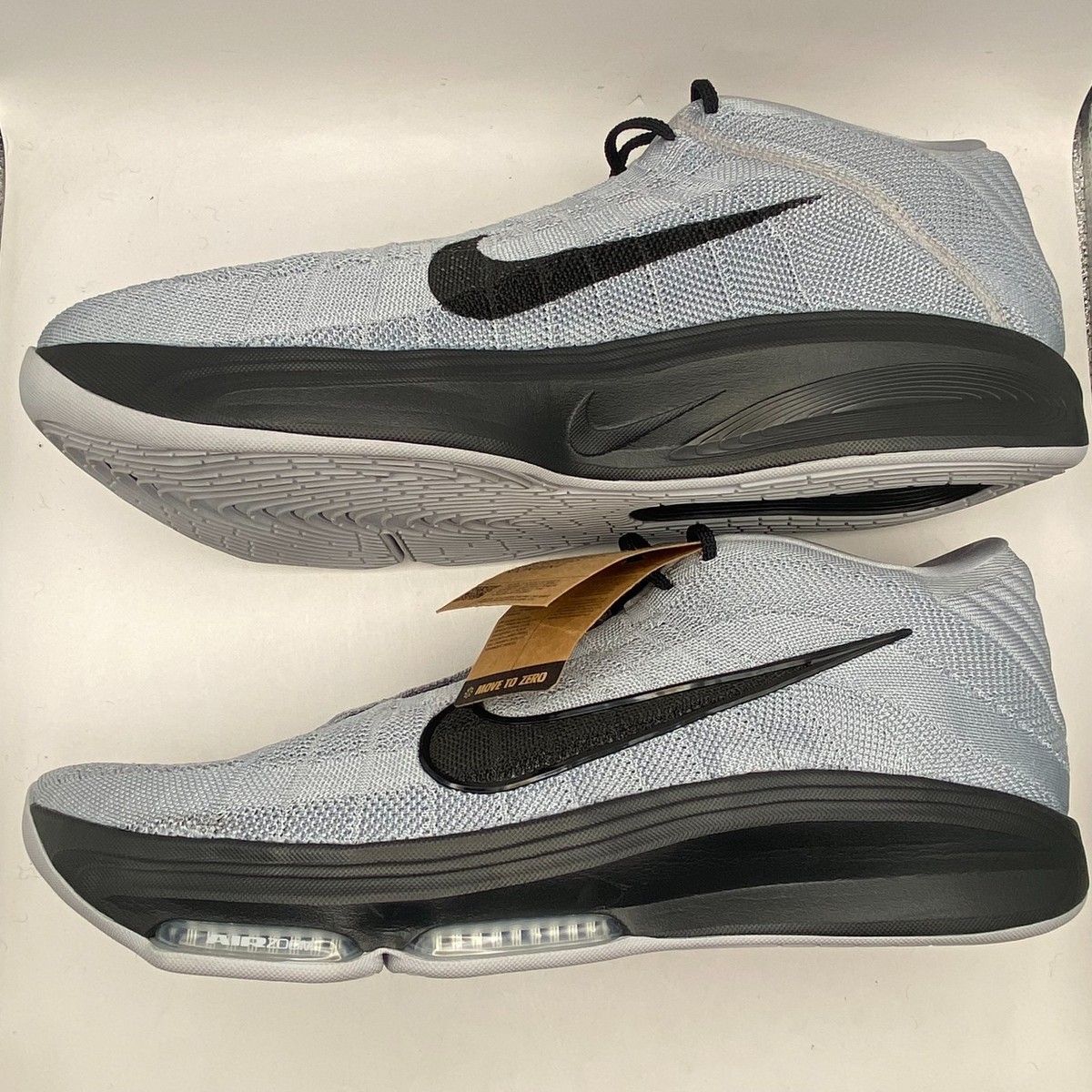Nike Air Zoom GT Hustle 3 Mens Basketball Shoes Size 9 Gray Black HM0268-001 Men main image 4