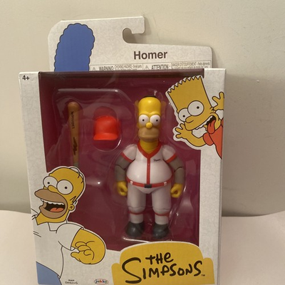 #ad The Simpsons HOMER 4.5quot; Figure in Baseball Uniform 2025 JAKKS Pacific #19684 $16.99