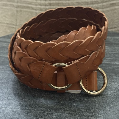 #ad #ad Frame Denim O Ring Double Wrap Braided Leather Belt Brown Sz Large Boho Country $25.00