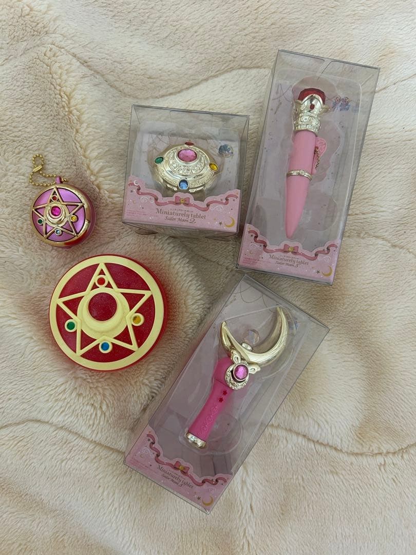 Sailor Moon Eye Drop Case Compact Keychain Set New Three Item Bundle