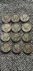 Lot of 12~90% Silver Circulated Mercury Dimes Mixed Dates Coins As Shown