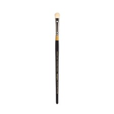 KINGART 3 8 Ovalado MOP Artista Cepillo Metal Negro Pulgadas Estándar Decorativo Premium