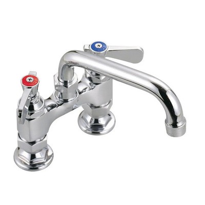 BK Resources BKF4HD-12-G OptiFlow Solid Body w/ 12'' Swing Spout Faucet