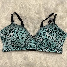 Torrid Curve 44DDD Bra Green Leopard 360 Back Smoothing Wire Free Push Up NEW