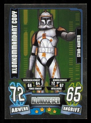 Klonkommandant Cody star Wars Force Attax Serie 4 Star-Karten 205